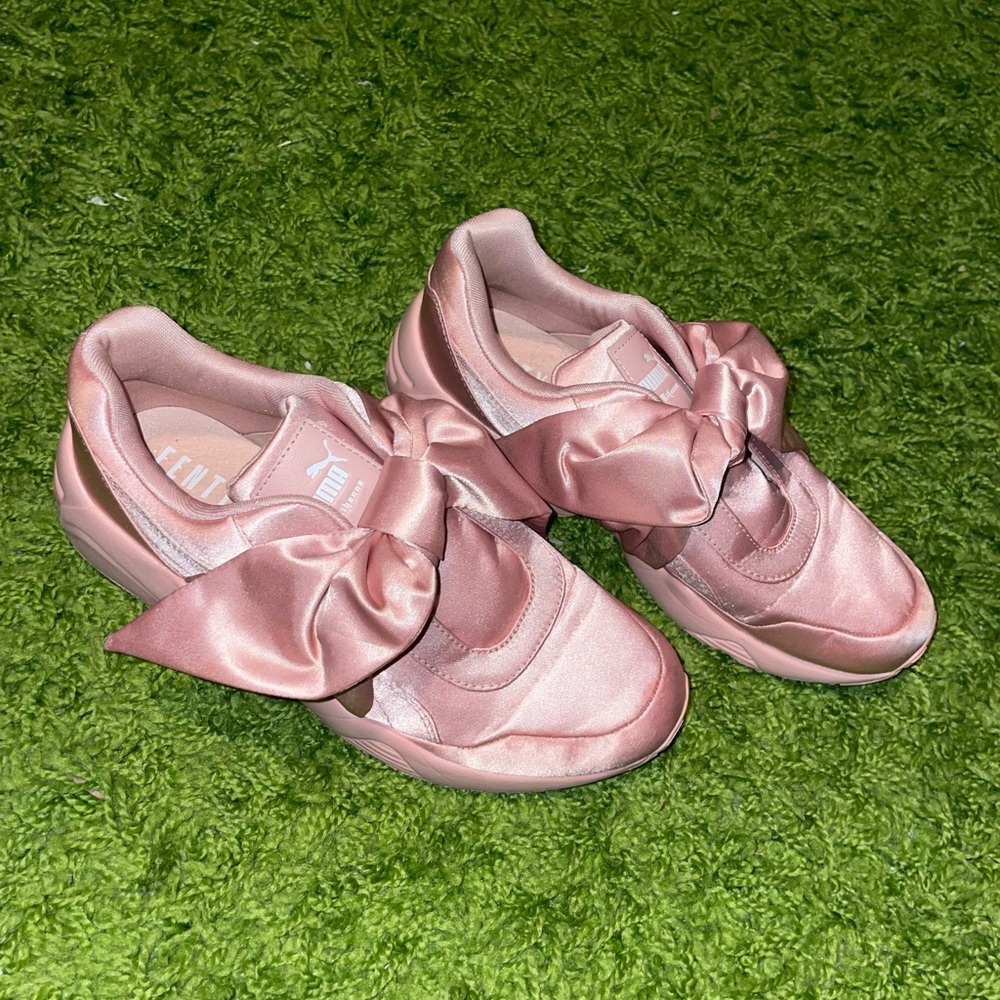 Pink Puma Bow Rihanna Fenty Shoes